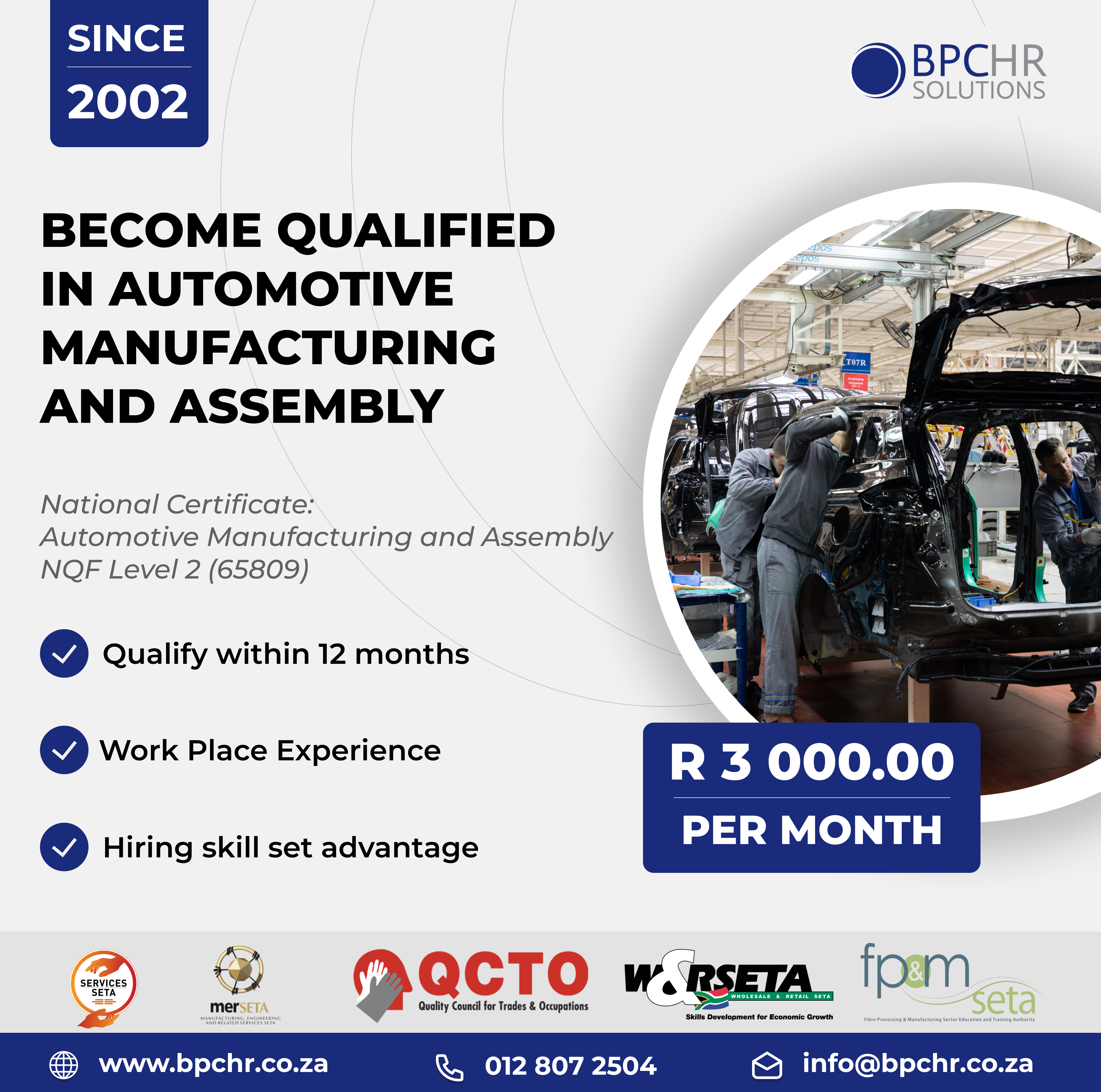 Automotive Manufacturing and Assembly Learnership